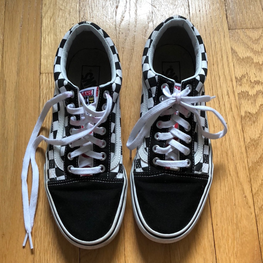 Checkered Vans Platform Old Skool Sneakers